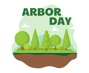 Arbor Day Landscape Illustration