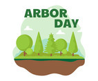 Arbor Day Landscape Illustration