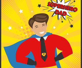 Superhero Dad Vector