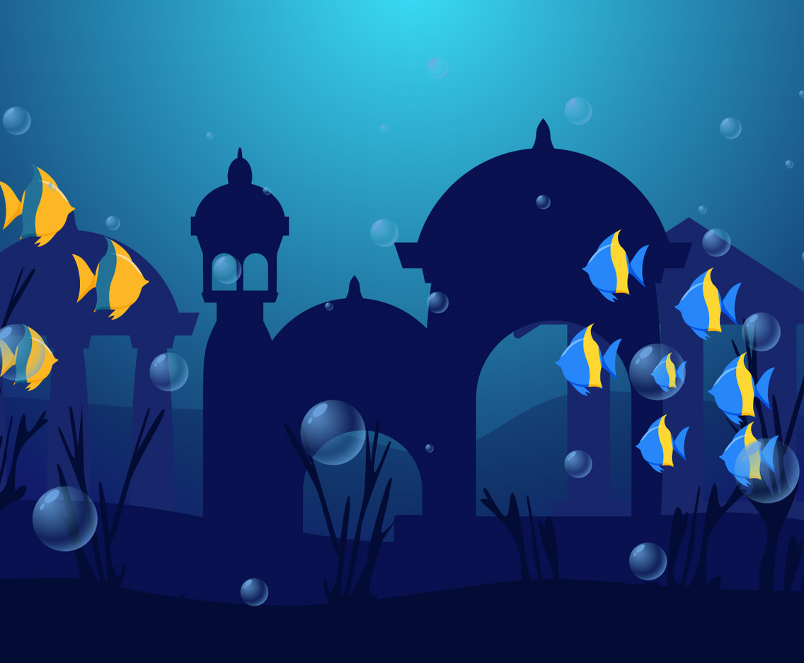 Awesome City of Atlantis  Vectors