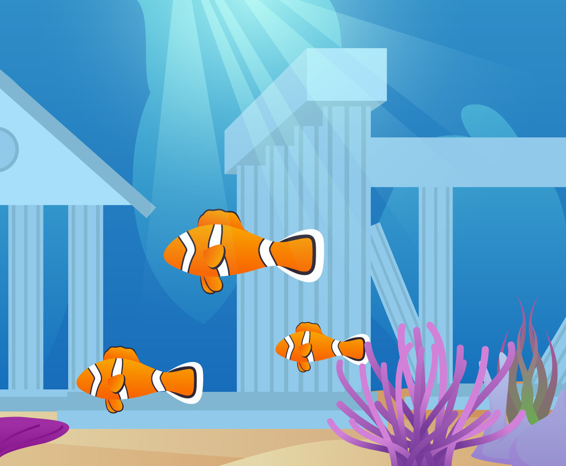 Awesome City of Atlantis  Vectors