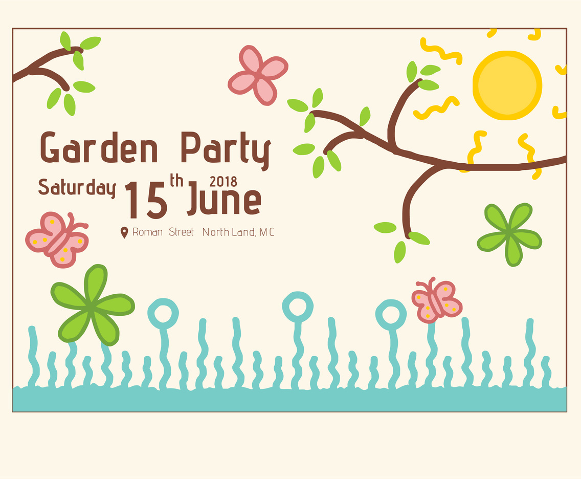 Garden Party Invitation Template