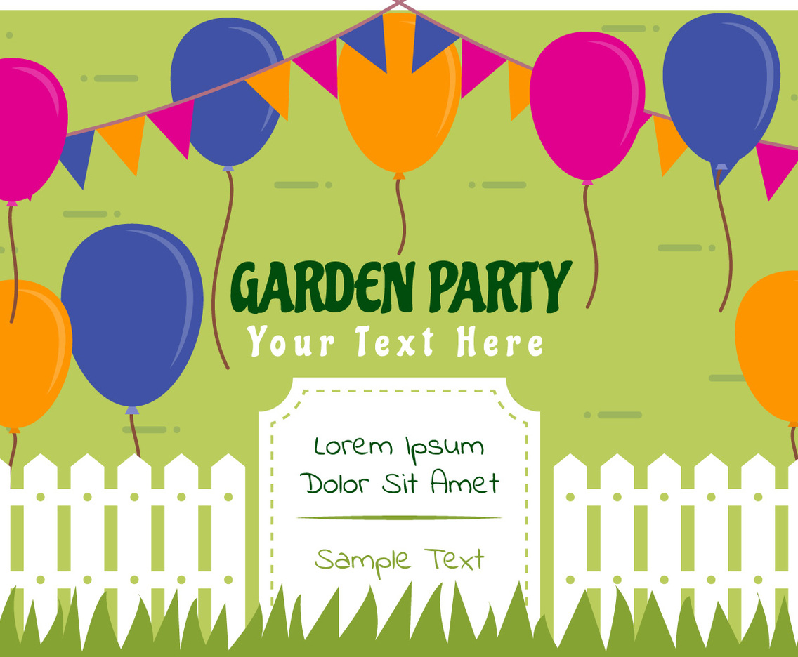 Outstanding Garden Party Invitation Vectors