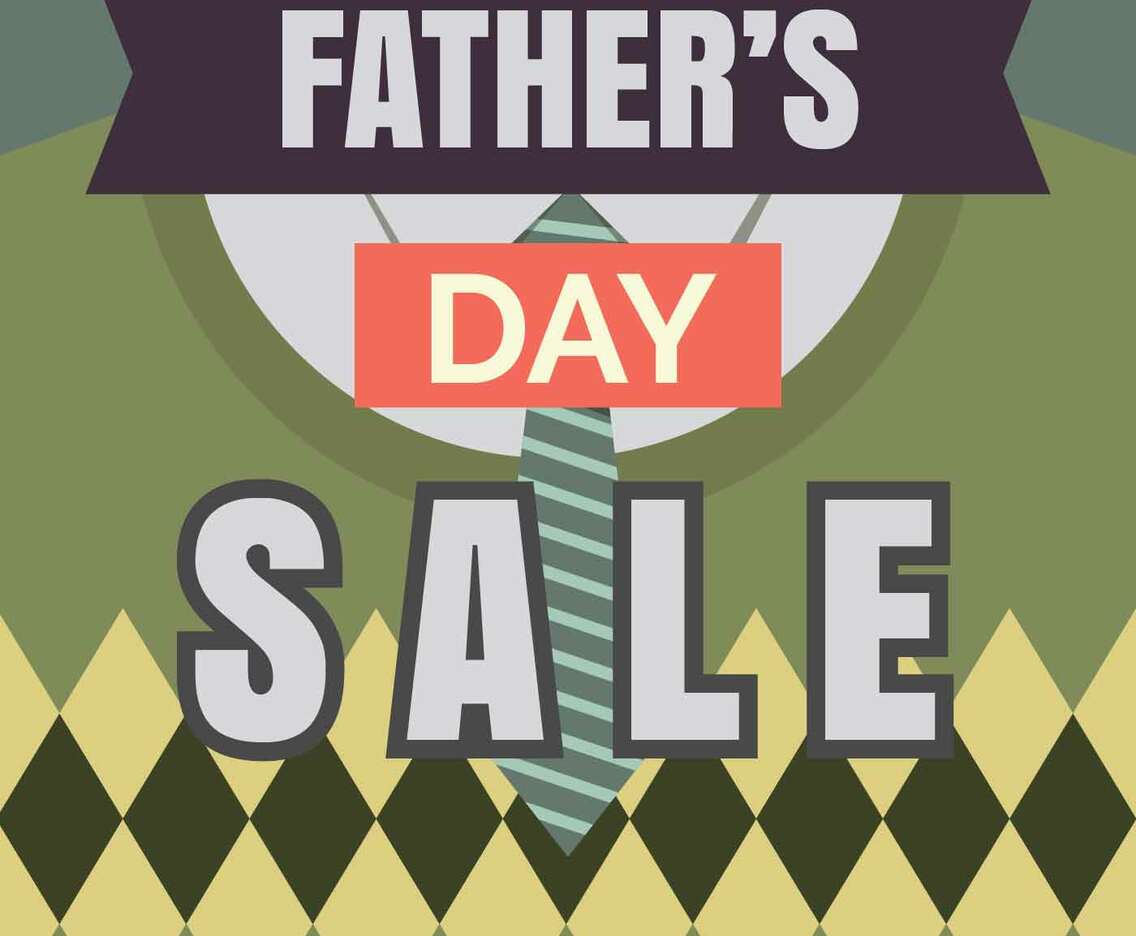 Fathers Day Sale Illustration Vector