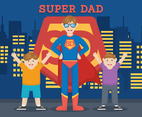 Superhero Dad vector illustration