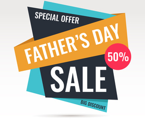 Father’s Day Sale Banner Vector
