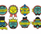 Happy Fathers day badge vector