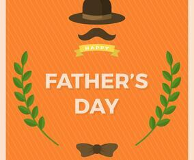 Flat Happy Father's Day Greetings Vector