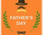 Flat Happy Father's Day Greetings Vector