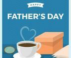 Flat Happy Father's Day Greetings Vector