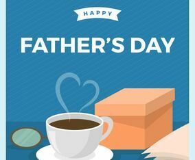 Flat Happy Father's Day Greetings Vector