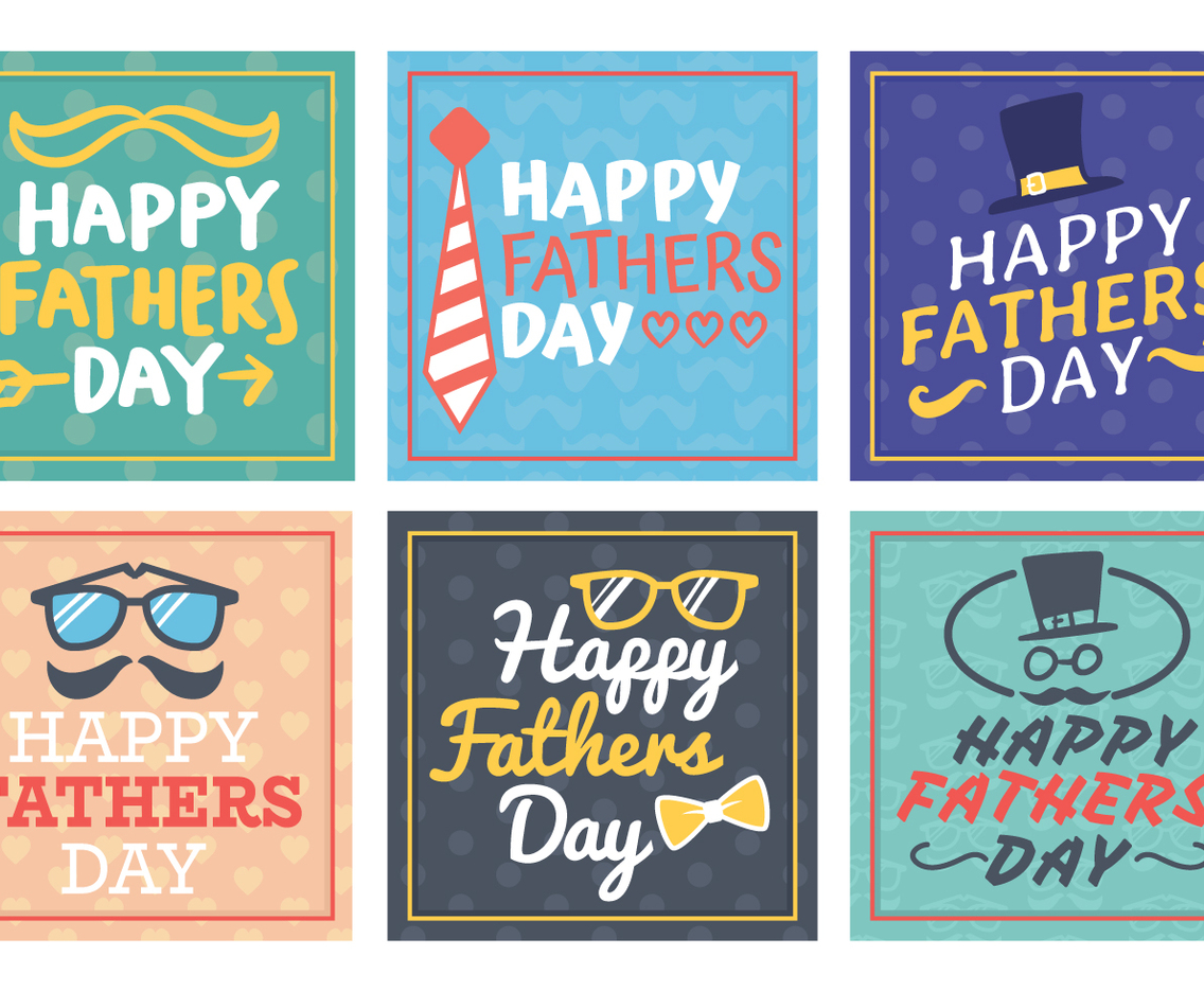 Happy fathers day greetings card