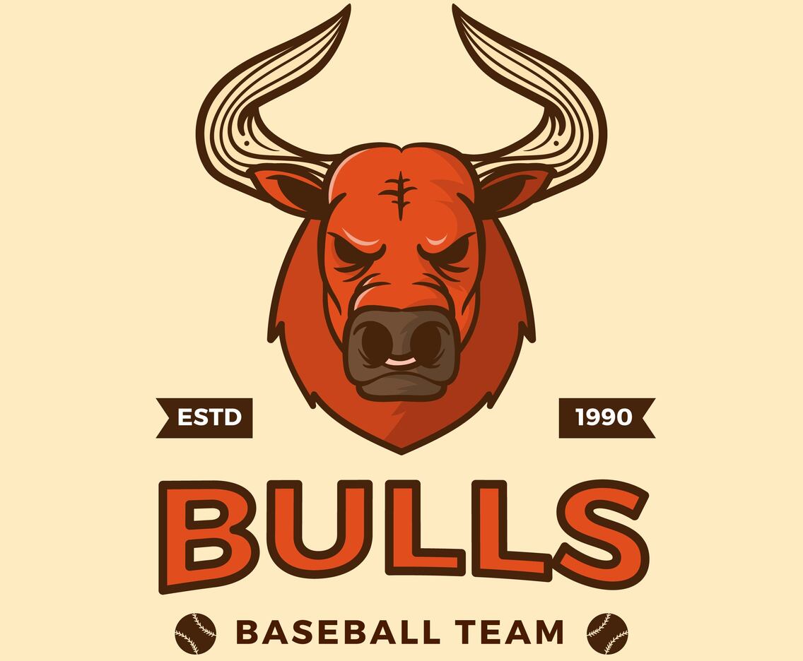 Flat Baseball Mascot Vector Illustration