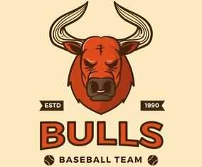 Flat Baseball Mascot Vector Illustration