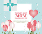 Vector Mother's Day Greeting Card Design