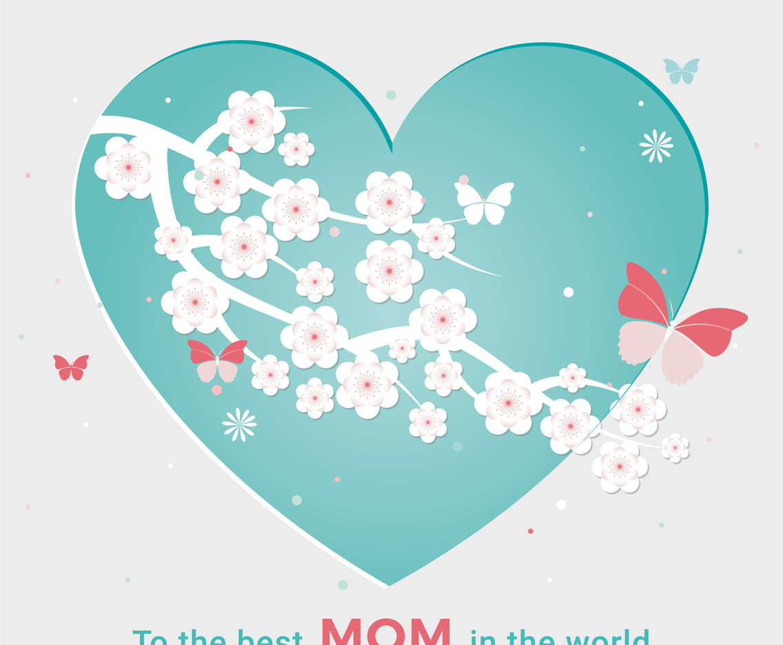 Vector Mother's Day Greeting Card Design