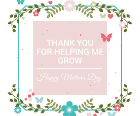 Vector Mother's Day Greeting Card