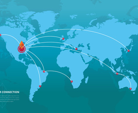 Ethereum Network and Connection Illustration