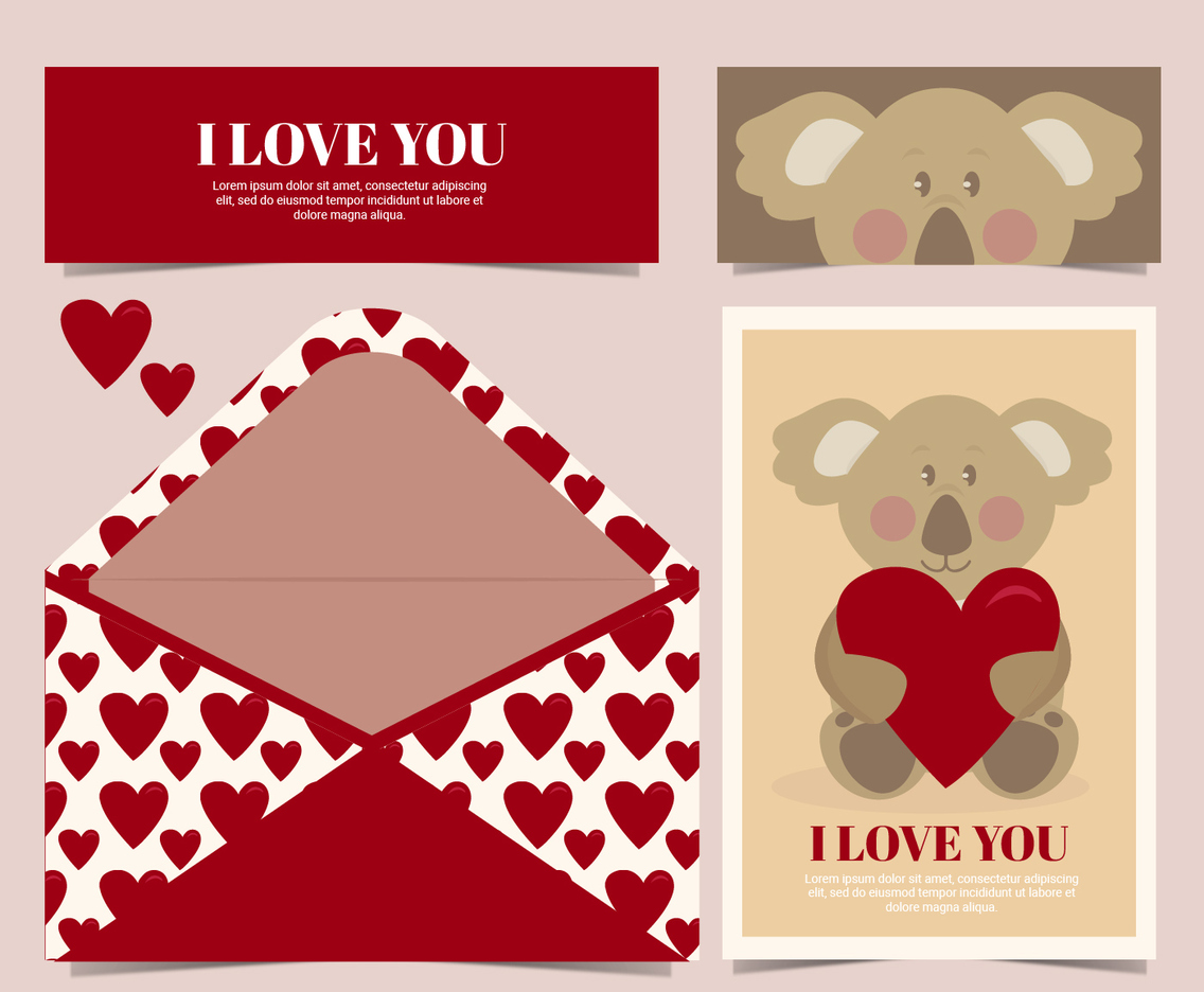 Vector Cute Koala Card