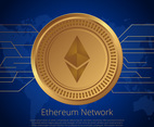 Ethereum Network Concept Vector