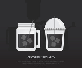 Iced Coffee Illustration. Coffee Brewing.