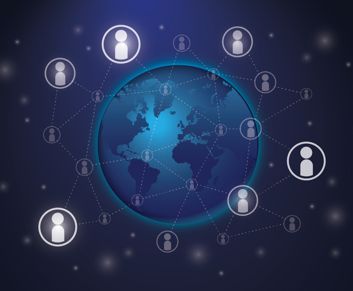 Ethereum Network On A Globe