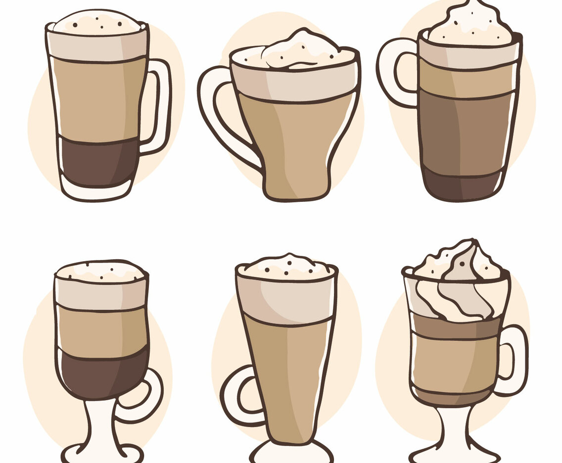 Iced Coffee On White Vector