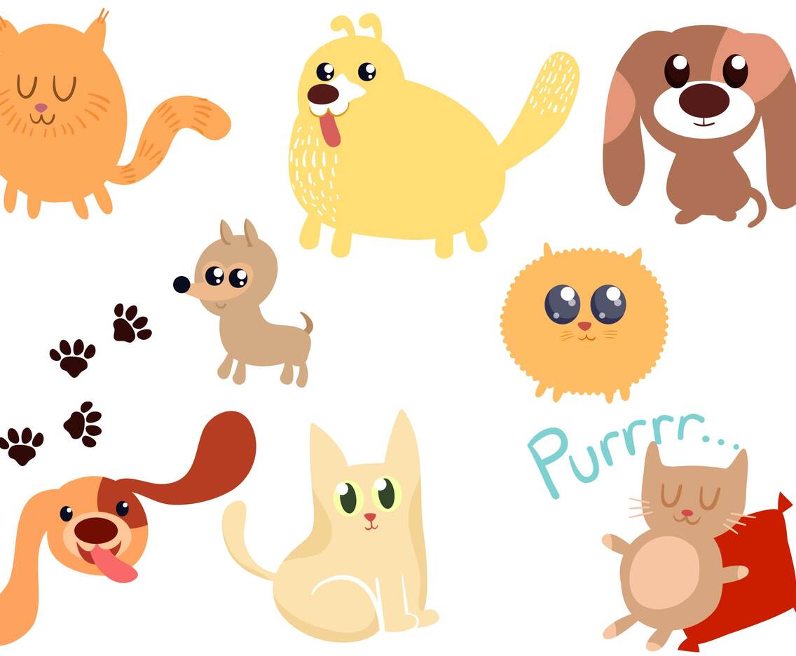 Puppies Kittens 2 Vectors
