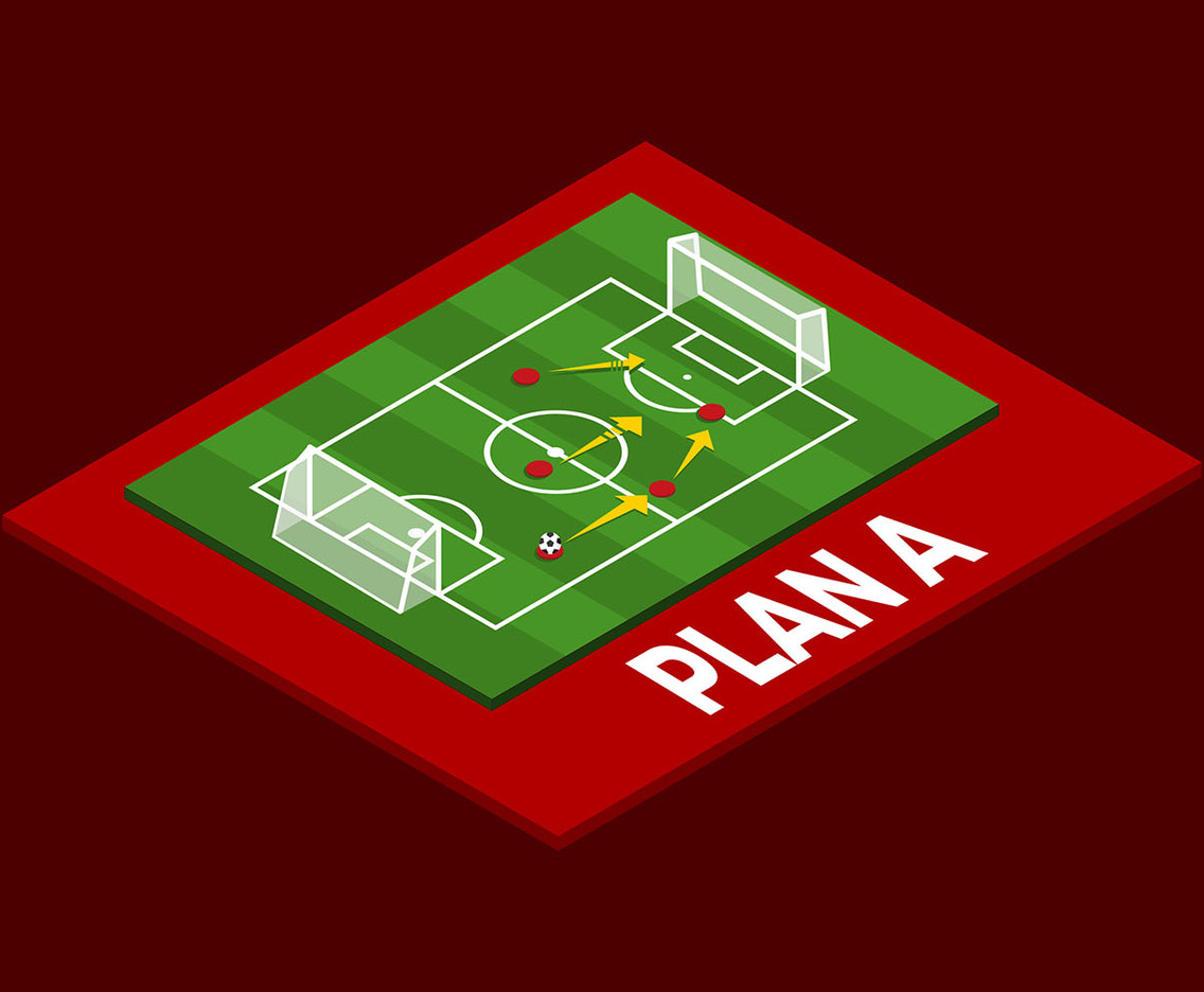 Isometric Soccer Formation Vector