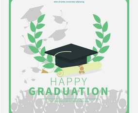 Simple Graduation Card Illustration