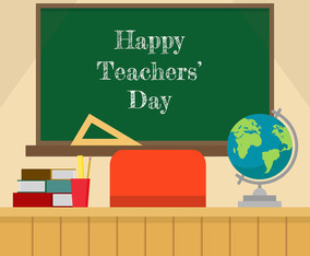 Teachers Day Classroom Vector