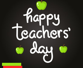 Happy Teachers' Day Lettering