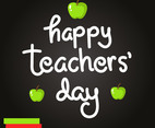 Happy Teachers' Day Lettering