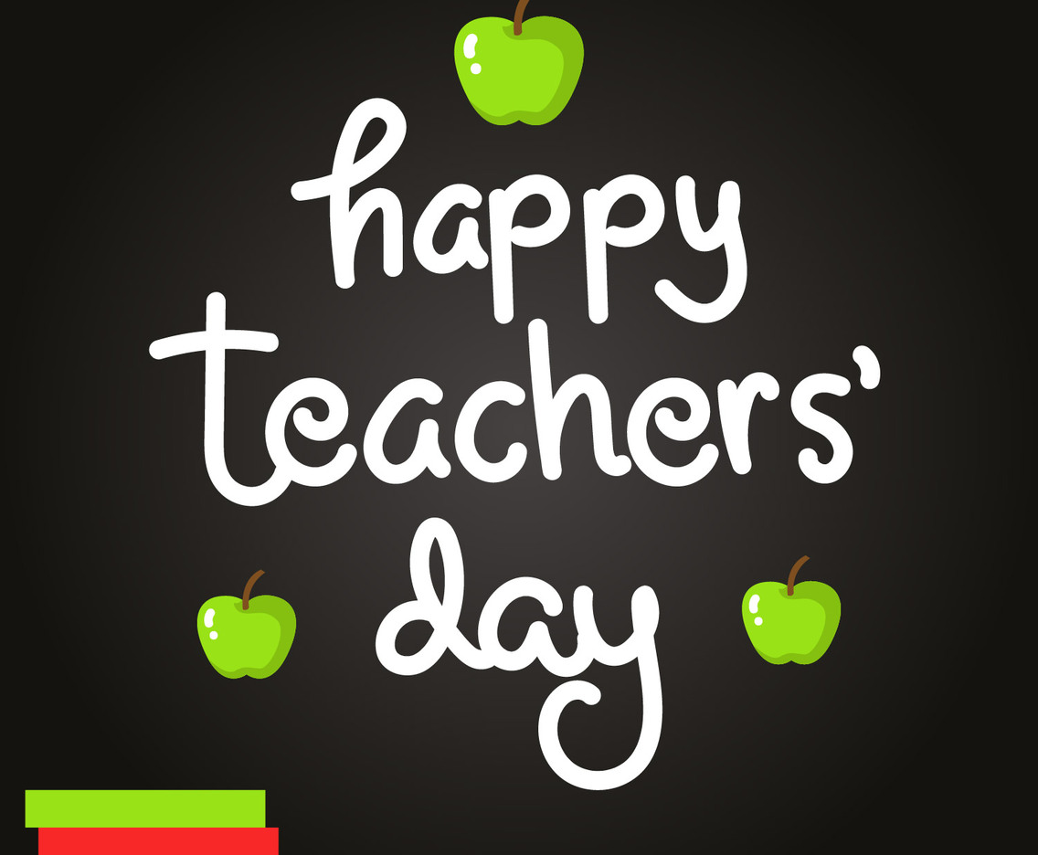 Happy Teachers' Day Lettering