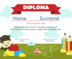 Kindergarten Diploma Vector