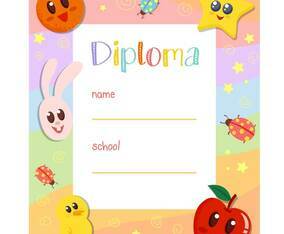 Kindergarten Cute Diploma