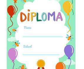 Kindergarden Diploma 2 Vectors