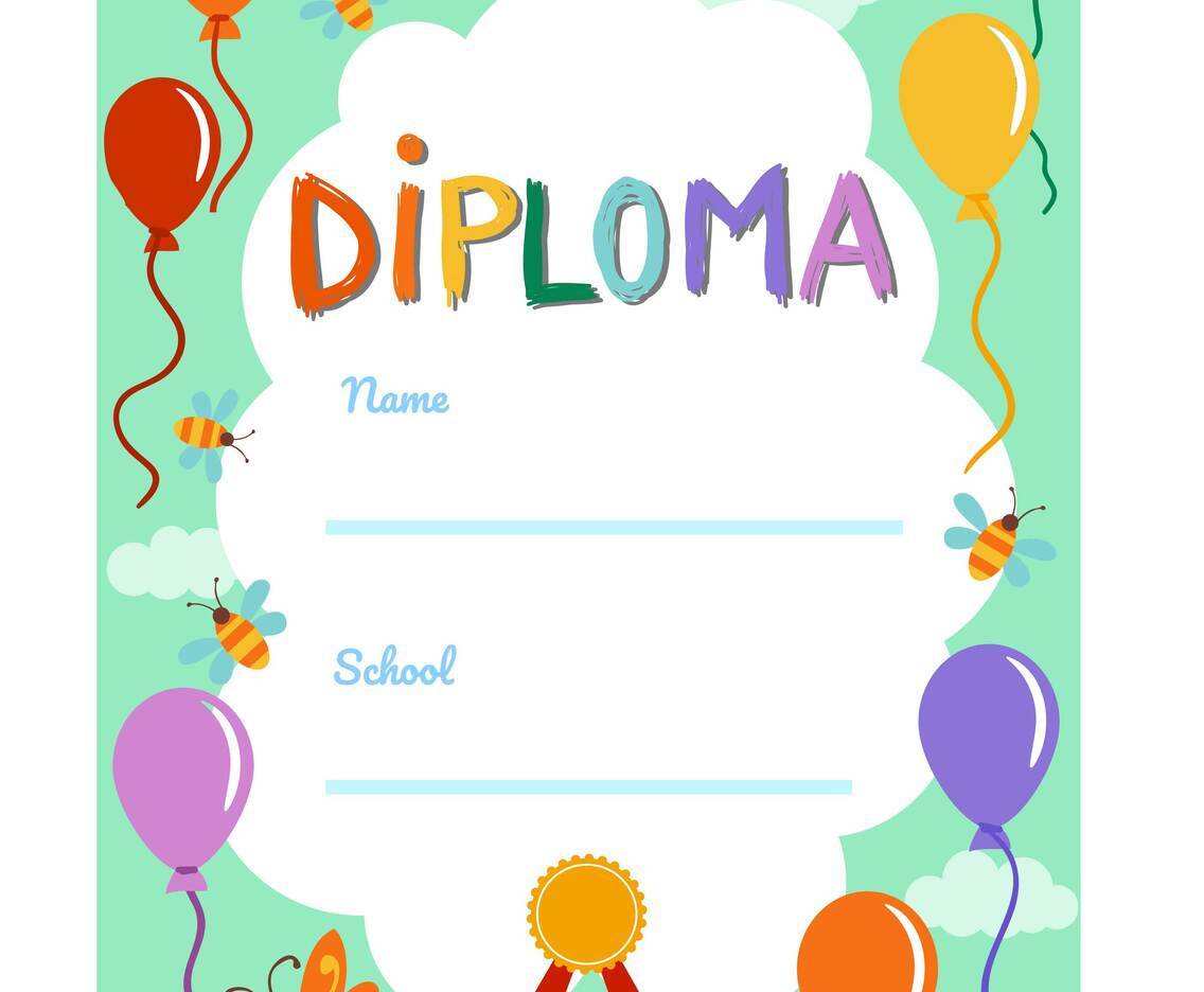 Kindergarden Diploma 2 Vectors