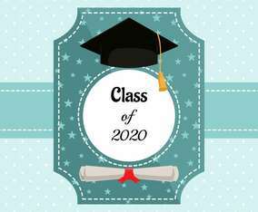 Graduation Card Vector Template