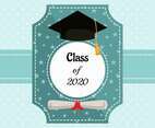 Graduation Card Vector Template