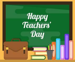 Flat Teachers Day Vector Illustration