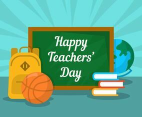 Flat Teachers Day Vector Illustration