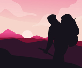 Hiking Silhouette