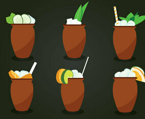 Cantaritos Cocktail Vector Pack