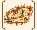 Hand Drawn Day of the Dead horse Vector Illustration