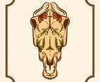 Hand Drawn Day of the Dead horse Vector Illustration