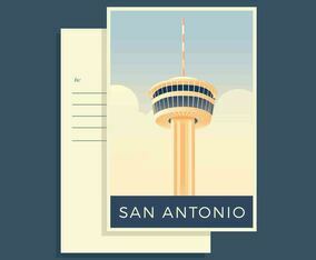 San Antonio Postcard Landmark