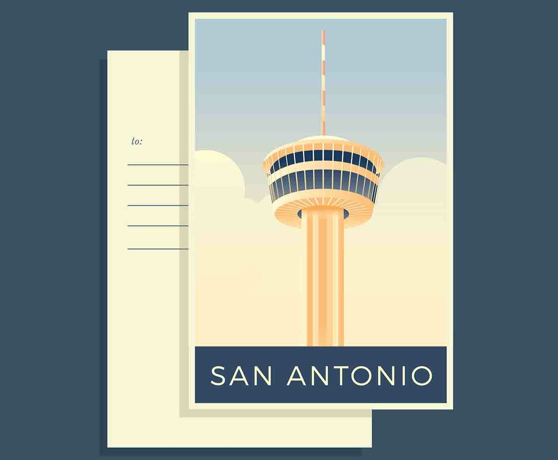 San Antonio Postcard Landmark