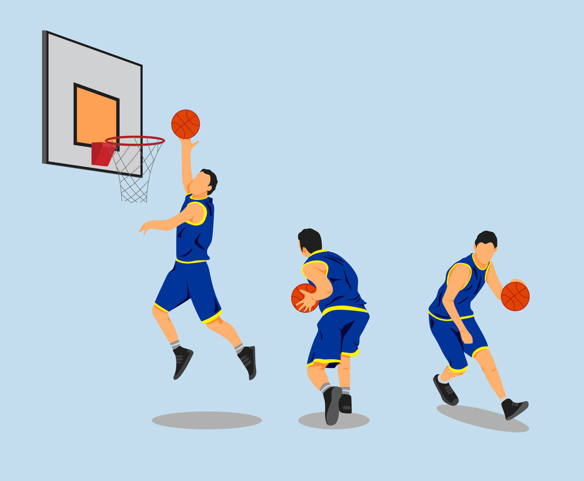 Basketball Athletes Vector