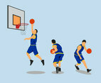 Basketball Athletes Vector